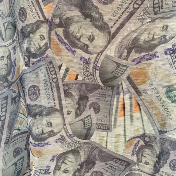 Large Money Print Scarf - Picture 2 of 16